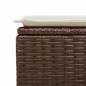 Preview: 2-tlg. Garten-Sofagarnitur mit Kissen Braun Poly Rattan Akazie