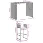 Preview: 5-tlg. Gartenbar-Set mit Kissen Grau Poly Rattan Akazie