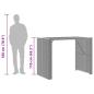 Preview: 5-tlg. Gartenbar-Set mit Kissen Grau Poly Rattan Akazie