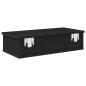 Preview: Wandregal mit Schubladen Schwarz 60x25x15 cm Holzwerkstoff