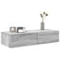Preview: Wandregal mit Schubladen Grau Sonoma 80x33x17 cm Holzwerkstoff