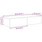 Preview: Wandregal mit Schubladen Grau Sonoma 80x33x17 cm Holzwerkstoff