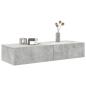 Preview: Wandregal mit Schubladen Betongrau 100x36x19 cm Holzwerkstoff