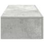 Preview: Wandregal mit Schubladen Betongrau 100x36x19 cm Holzwerkstoff