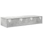 Preview: Wandregal mit Schubladen Betongrau 100x36x19 cm Holzwerkstoff