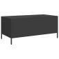 Preview: Couchtisch Schwarz 101,5x50x43,5 cm Kaltgewalzter Stahl
