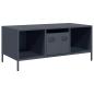 Preview: Couchtisch Anthrazit 101,5x50x43,5 cm Kaltgewalzter Stahl