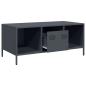 Preview: Couchtisch Anthrazit 101,5x50x43,5 cm Kaltgewalzter Stahl
