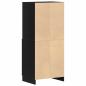 Preview: Küchenschrank Schwarz 57x41,5x131,5 cm Holzwerkstoff
