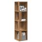 Preview: ARDEBO.de - Eckregal Artisan-Eiche 33x33x132 cm Holzwerkstoff
