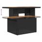 Preview: 5tlg. Garten-Sofagarnitur mit Kissen Schwarz Poly Rattan Akazie