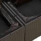 Preview: 5tlg. Garten-Sofagarnitur mit Kissen Schwarz Poly Rattan Akazie
