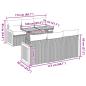 Preview: 7-tlg. Garten-Sofagarnitur mit Kissen Grau Poly Rattan Akazie