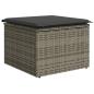 Preview: 7-tlg. Garten-Sofagarnitur mit Kissen Grau Poly Rattan Akazie