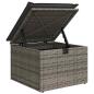 Preview: ARDEBO.de - 7-tlg. Garten-Sofagarnitur mit Kissen Grau Poly Rattan
