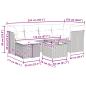 Preview: 7-tlg. Garten-Sofagarnitur mit Kissen Grau Poly Rattan