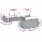 Preview: 7-tlg. Garten-Sofagarnitur mit Kissen Hellgrau Poly Rattan