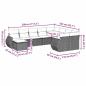 Preview: 10-tlg. Garten-Sofagarnitur mit Kissen Hellgrau Poly Rattan