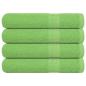 Preview: ARDEBO.de - Handtücher 4 Stk. Apfelgrün 100x200 cm 360 g/m² 100% Baumwolle
