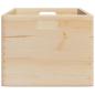 Preview: Holzkiste mit Griffen 40x30x23 cm Massivholz Kiefer