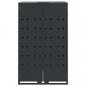 Preview: Mülltonnenbox für 1 Tonne Anthrazit 69x79x117 cm Stahl