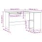 Preview: Eckschreibtisch Altholz-Optik 120x140x75 cm Holzwerkstoff