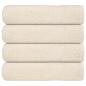 Preview: ARDEBO.de - Duschtücher 4 Stk. Creme 70x140 cm 360 g/m² 100% Baumwolle