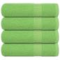 Preview: ARDEBO.de - Handtücher 4 Stk. Apfelgrün 50x100 cm 360 g/m² 100% Baumwolle