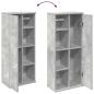 Preview: Badezimmerschrank mit Rollenhalter Betongrau 39x22x90 cm