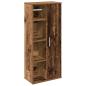 Preview: Badezimmerschrank mit Rollenhalter Altholz-Optik 39x22x90 cm