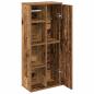 Preview: Badezimmerschrank mit Rollenhalter Altholz-Optik 39x22x90 cm