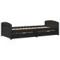 Preview: Tagesbett mit 2 Schubladen ohne Matratze IRUN Schwarz 90x200cm