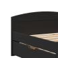 Preview: Tagesbett mit 2 Schubladen ohne Matratze IRUN Schwarz 90x200cm