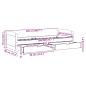 Preview: Tagesbett mit 2 Schubladen ohne Matratze IRUN Schwarz 90x200cm