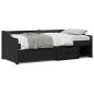 Preview: ARDEBO.de - Tagesbett mit 3 Schubladen ohne Matratze IRUN Schwarz 90x200cm