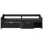 Preview: Tagesbett mit 3 Schubladen ohne Matratze IRUN Schwarz 90x200cm