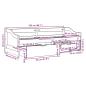 Preview: Tagesbett mit 3 Schubladen ohne Matratze IRUN Schwarz 90x200cm