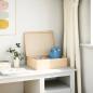 Preview: Holzkiste mit Deckel 40x30x13 cm Massivholz Kiefer