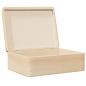 Preview: Holzkiste mit Deckel 40x30x13 cm Massivholz Kiefer