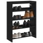 Preview: ARDEBO.de - Schuhregal Schwarz 80x25x61,5 cm Holzwerkstoff
