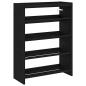 Preview: Schuhregal Schwarz 80x25x61,5 cm Holzwerkstoff