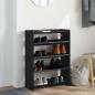 Preview: Schuhregal Schwarz 80x25x61,5 cm Holzwerkstoff