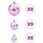Preview: Weihnachtskugeln 100 Stk. Rosa Ø3/4/6 cm