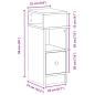 Preview: ARDEBO.de - Nachttische 2 Stk. mit Schublade Betongrau 25x31x66 cm