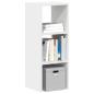 Preview: ARDEBO.de - Bücherregal Stapelbar Weiß 30x30x80 cm Holzwerkstoff