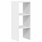 Preview: Bücherregal Stapelbar Weiß 30x30x80 cm Holzwerkstoff