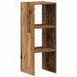 Preview: Bücherregal Stapelbar Altholz-Optik 30x30x80 cm Holzwerkstoff