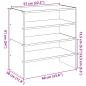 Preview: Schuhregale 2 Stk. Stapelbar Braun Eichen-Optik 60x30x30,5 cm