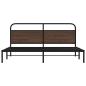 Preview: Metallbett ohne Matratze Braun Eichen-Optik 200x200 cm