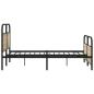 Preview: Metallbett ohne Matratze Sonoma-Eiche 150x200 cm